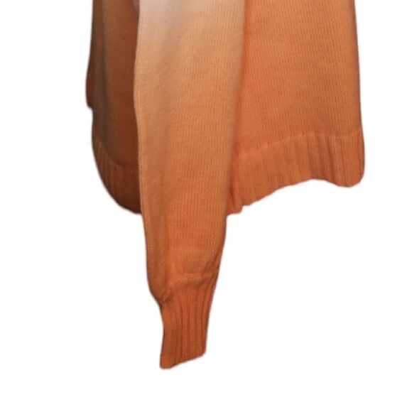 Ella Rafaella Ombre Pullover Sweater Mock Orange White Knit Size XL - Picture 5 of 10